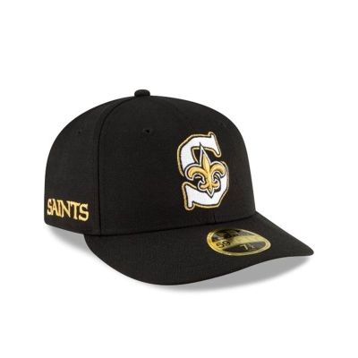 New Orleans Saints Gorra | New Era NFL Logo Mix Low Profile 59fifty Fitted Cap Mexico - Negros